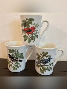 Birds Of America Collection By George Good Lot Of 3  Mugs Japan